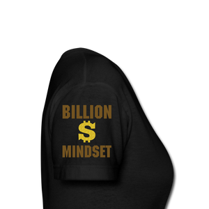 Billion Dollar Dream-Billion Dollar Mindset  Women's V-Neck T-Shirt - black