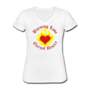 Eternal Love  Women's V-Neck T-Shirt - white