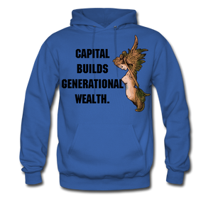 Capital Builds Wealth Men's Hoodie - royal blue