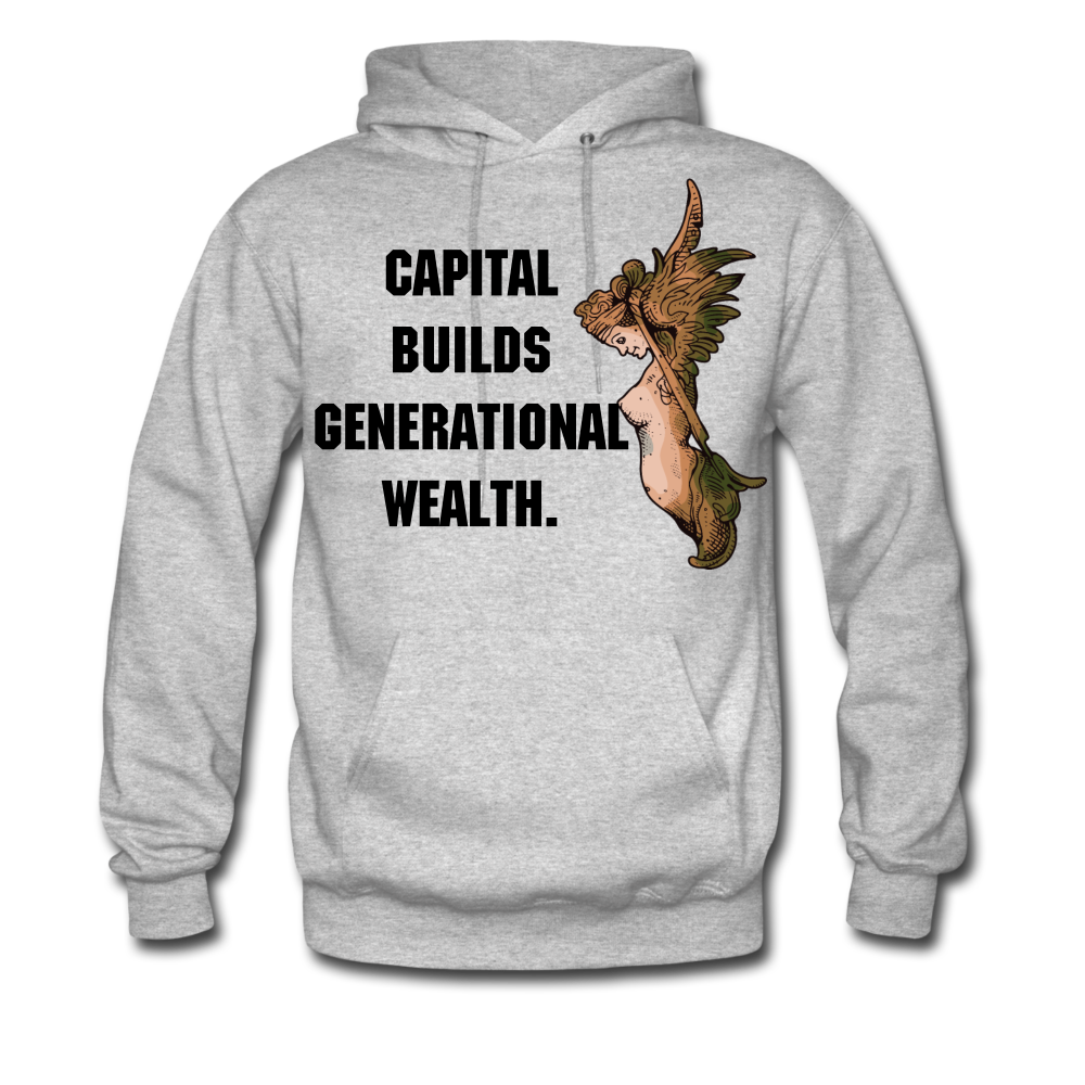 Capital Builds Wealth Men's Hoodie - heather gray