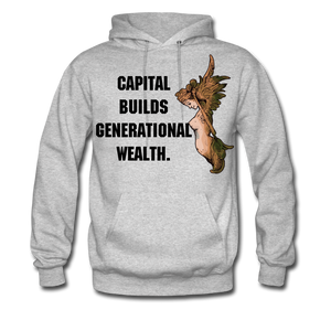 Capital Builds Wealth Men's Hoodie - heather gray