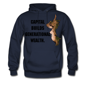 Capital Builds Wealth Men's Hoodie - navy