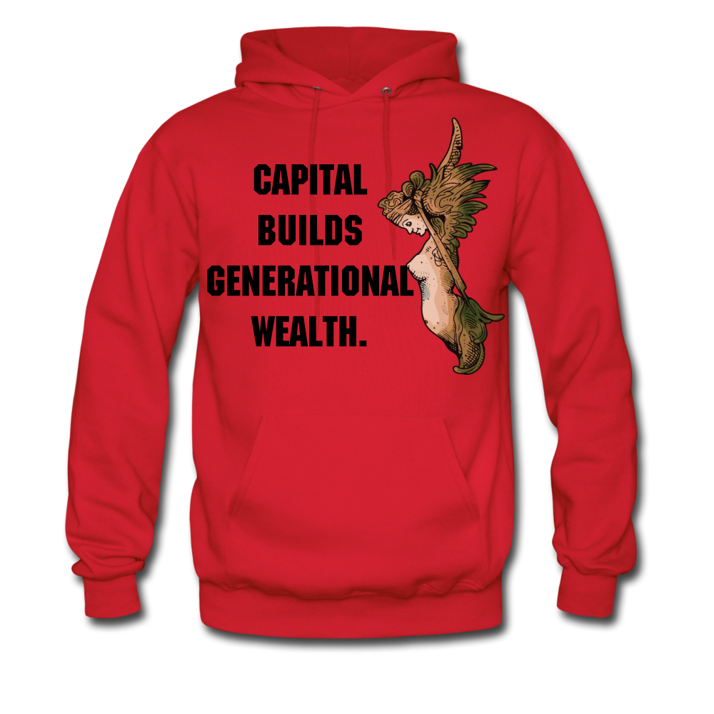 Capital Builds Wealth Men's Hoodie - red