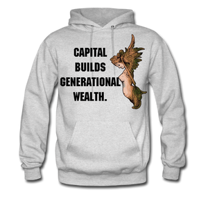 Capital Builds Wealth Men's Hoodie - ash 