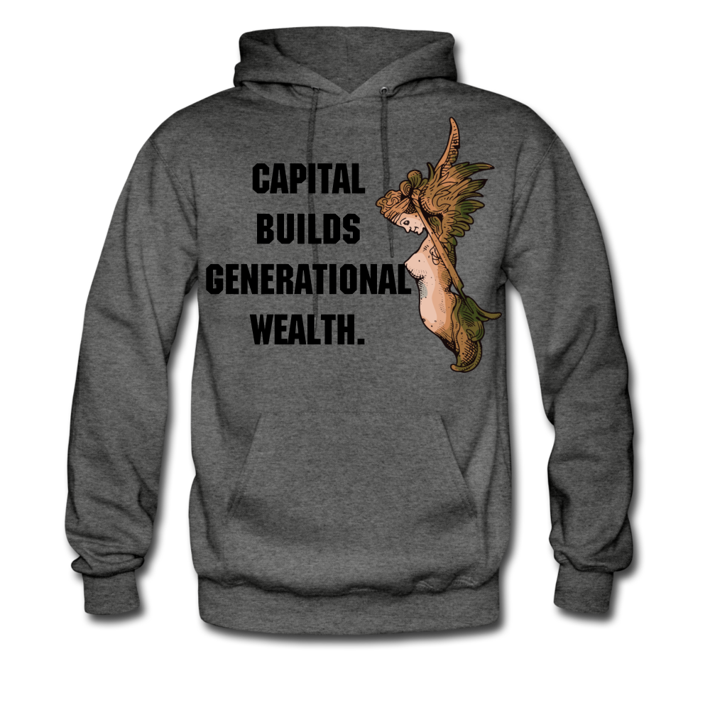 Capital Builds Wealth Men's Hoodie - charcoal gray