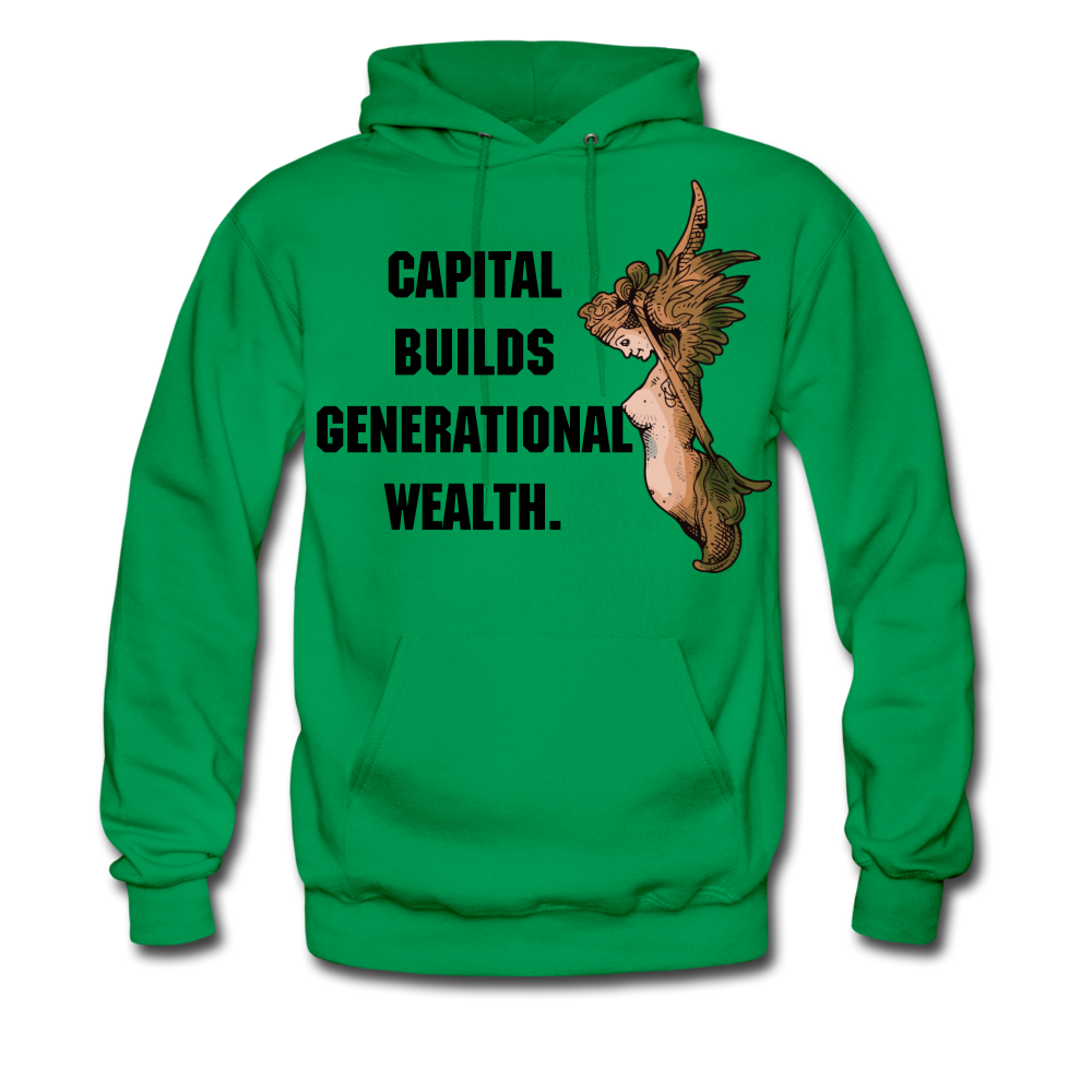 Capital Builds Wealth Men's Hoodie - kelly green