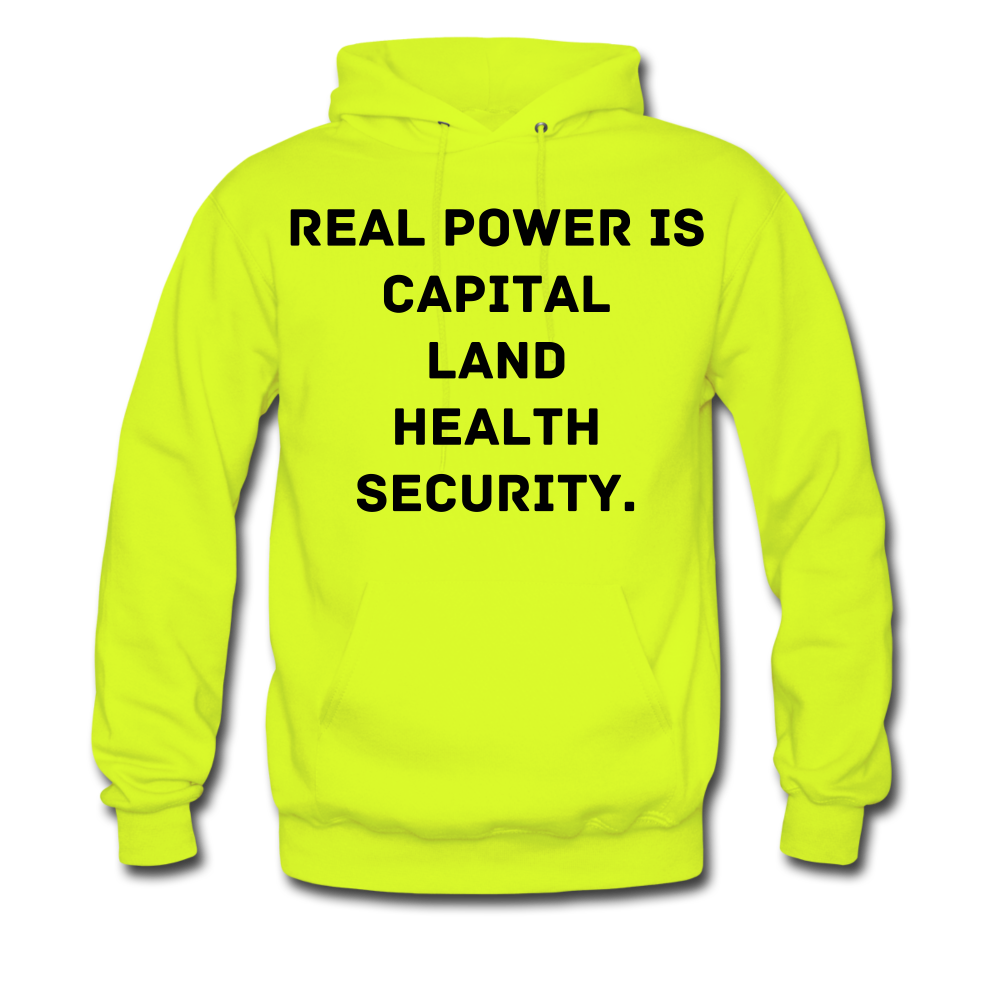 Real Power  Men's Hoodie - safety green