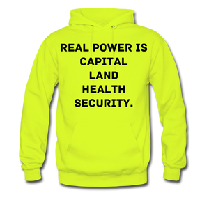 Real Power  Men's Hoodie - safety green