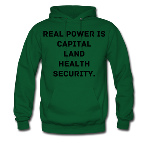 Real Power  Men's Hoodie - forest green