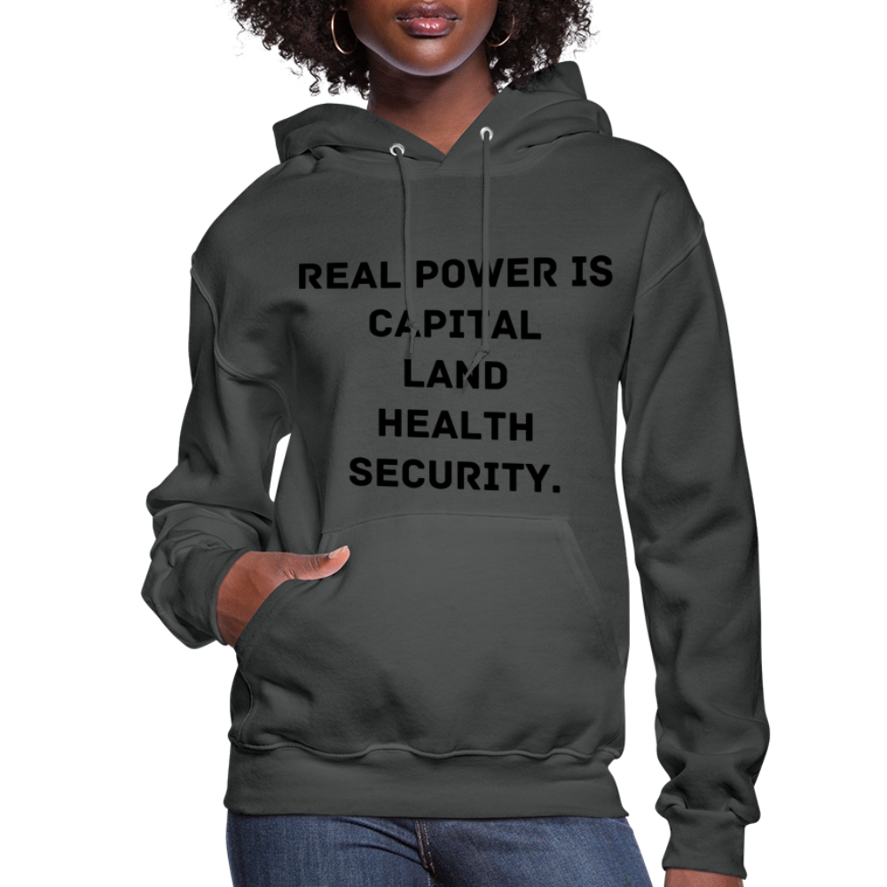 Real Power  Women's Hoodie - asphalt