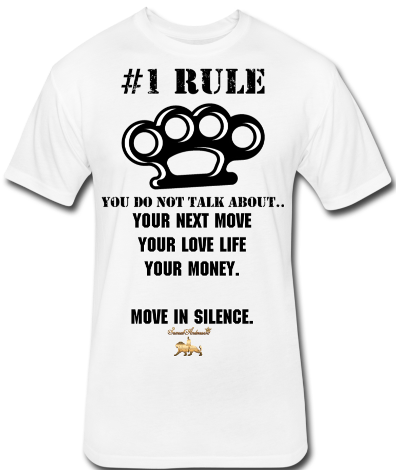 #1 Rule Fitted Cotton/Poly T-Shirt - white