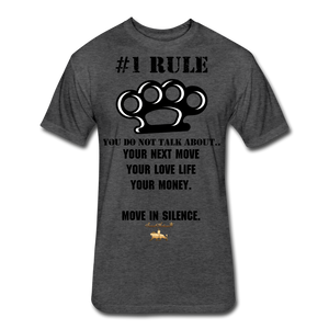 #1 Rule Fitted Cotton/Poly T-Shirt - heather black