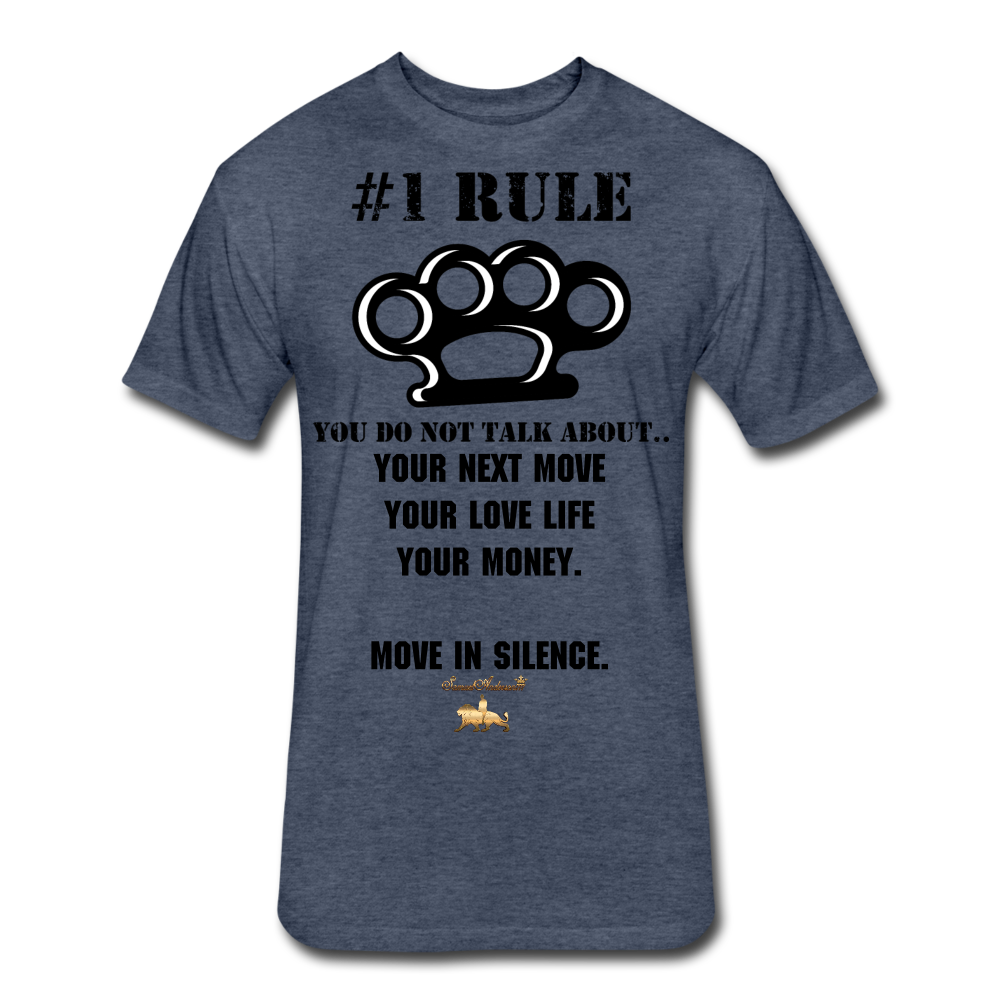 #1 Rule Fitted Cotton/Poly T-Shirt - heather navy