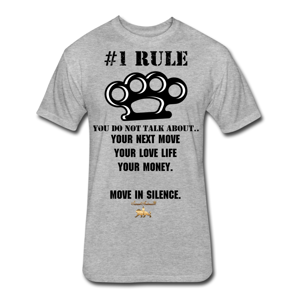 #1 Rule Fitted Cotton/Poly T-Shirt - heather gray