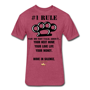 #1 Rule Fitted Cotton/Poly T-Shirt - heather burgundy