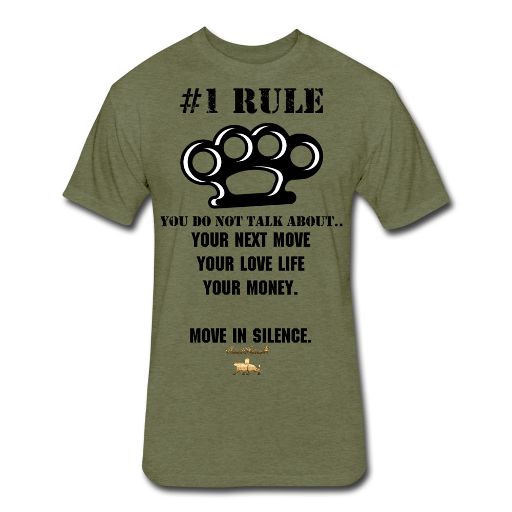 #1 Rule Fitted Cotton/Poly T-Shirt - heather military green