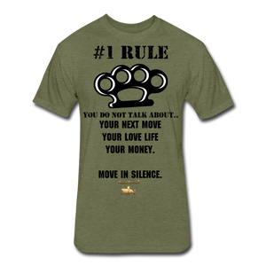 #1 Rule Fitted Cotton/Poly T-Shirt - heather military green