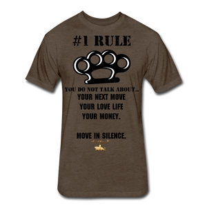 #1 Rule Fitted Cotton/Poly T-Shirt - heather espresso