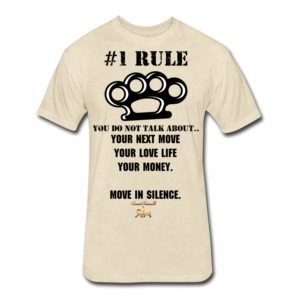 #1 Rule Fitted Cotton/Poly T-Shirt - heather cream