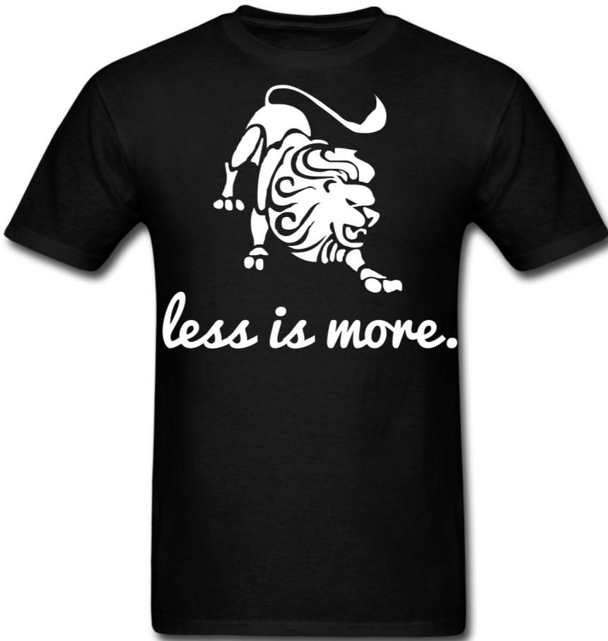 Less is More  Men's T-Shirt - black