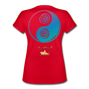 Higher Vibration  Women's V-Neck T-Shirt - red