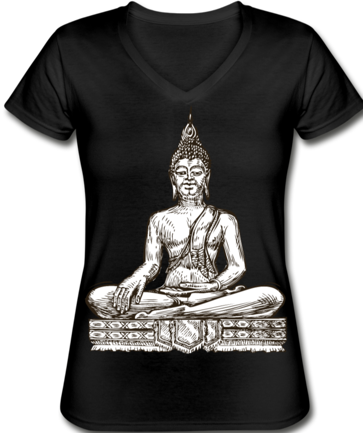 Higher Vibration  Women's V-Neck T-Shirt - black