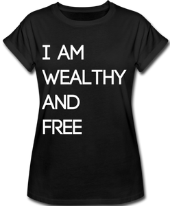 Wealthy and Free Women's Relaxed Fit T-Shirt - black