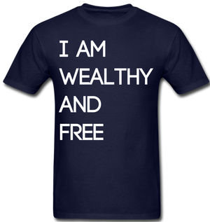 Wealthy and Free Men's T-Shirt - navy