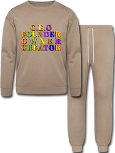 Ceo.Founder.Owner.Creator Lounge Wear Set - tan