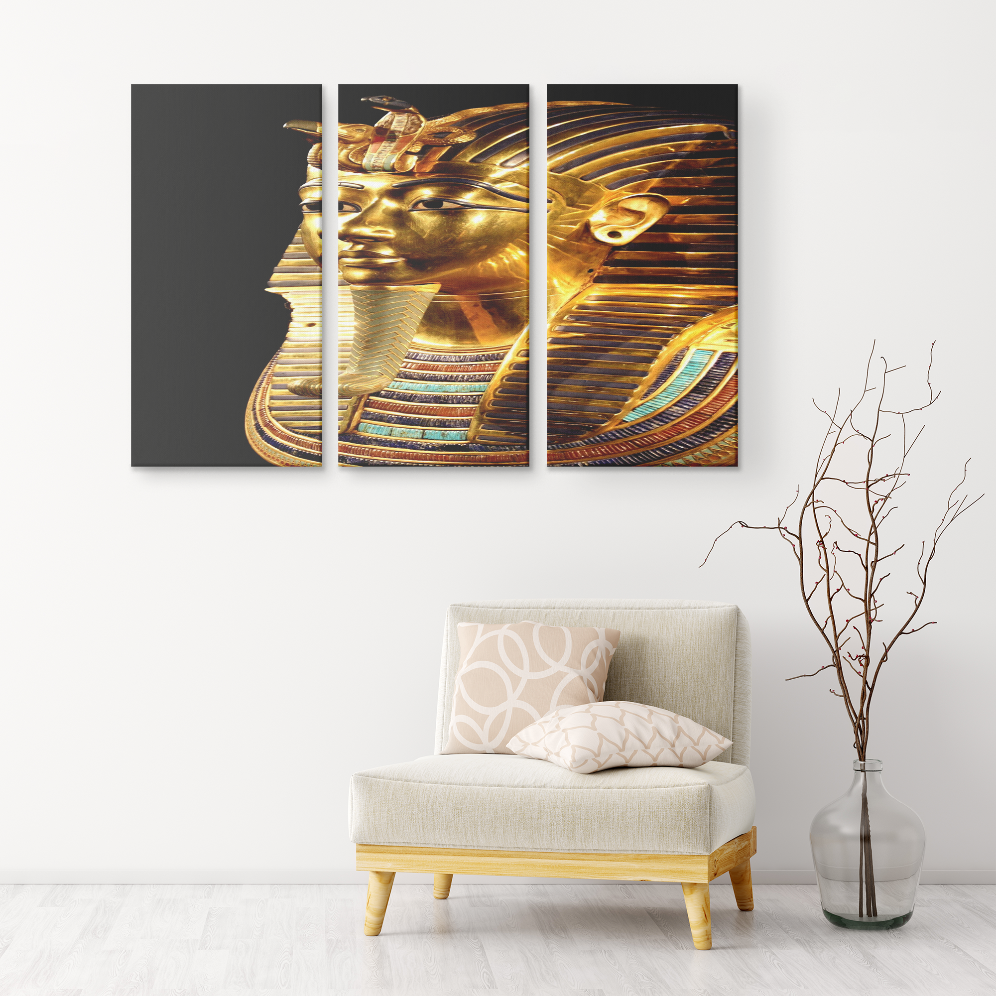 The King in Pure Gold 3-Set Canvas